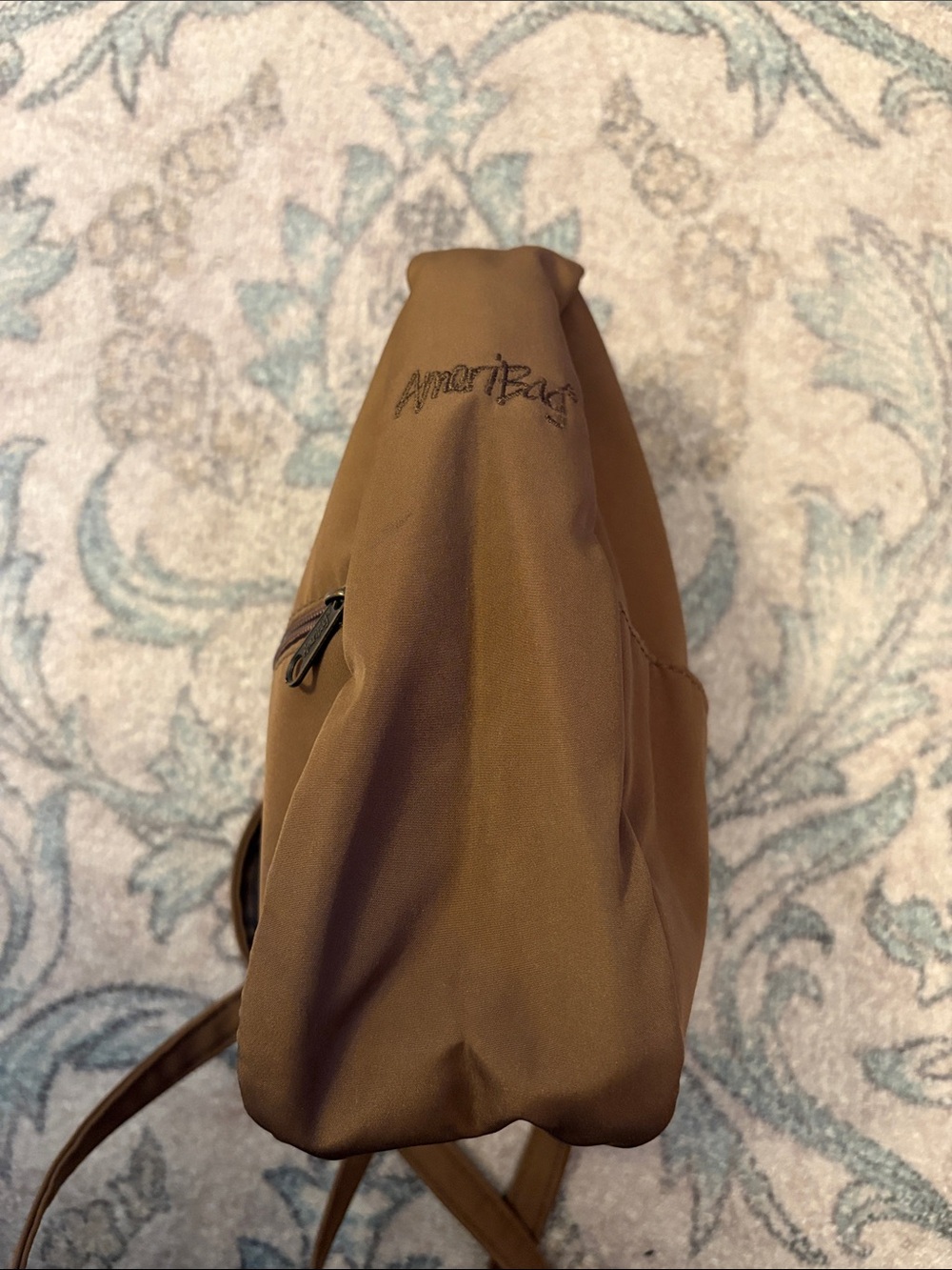 Ameribag Healthy Back Bag Brown Nylon Mini Sling Bag - Picture 5 of 5